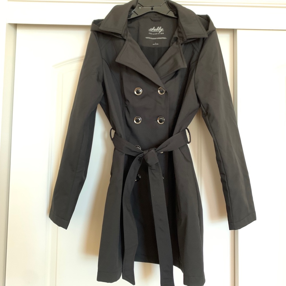 Black Sebby Double breasted trench coat